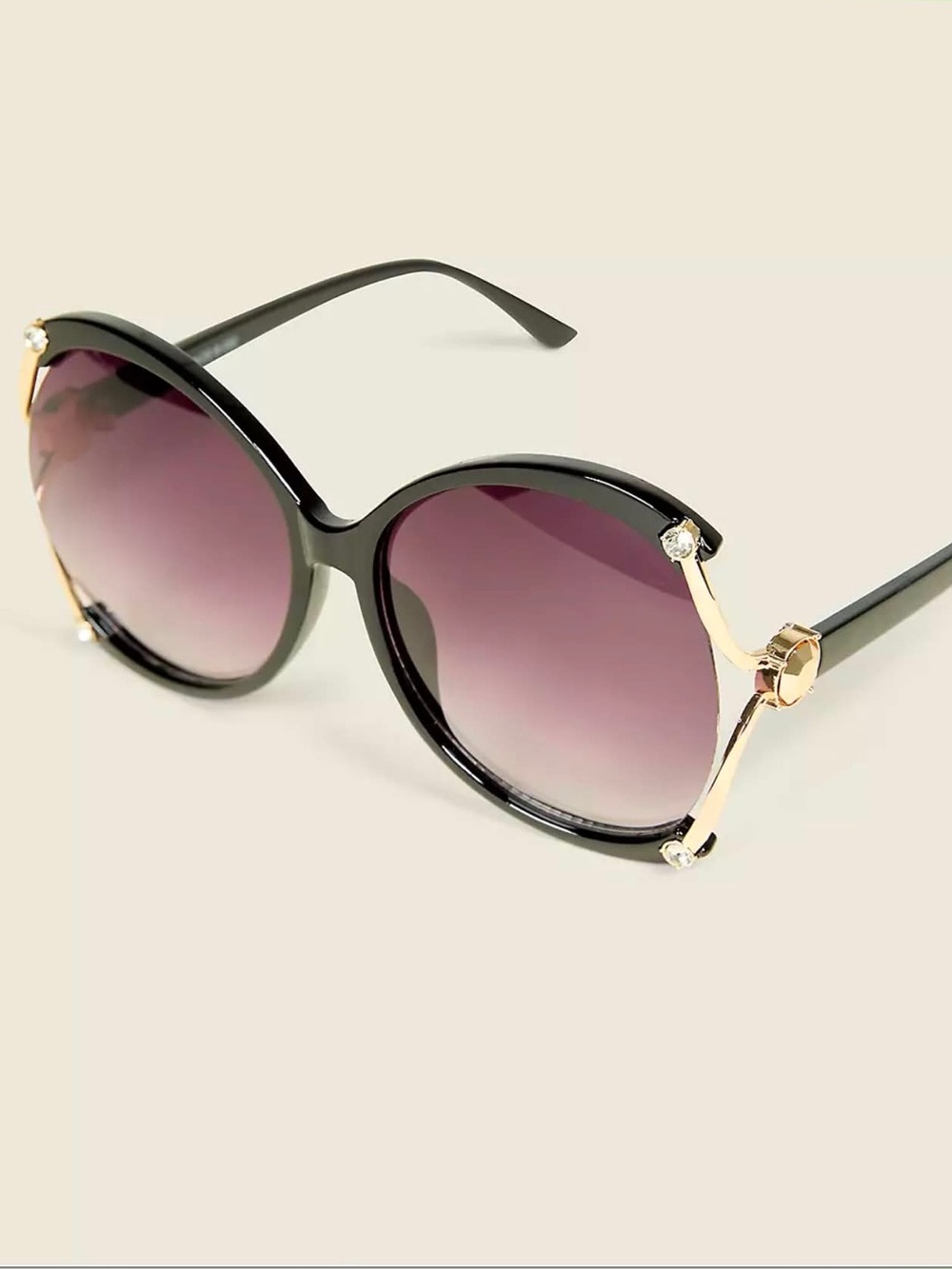 🆕Black Square Frames with Gold Metal Detail